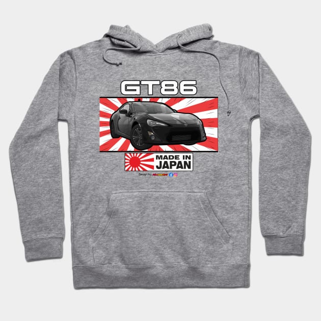 Toyota GT86 Black Hoodie by PjesusArt